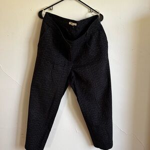 *Excellent Condition* Eileen Fisher Organic Cotton Black Textured Wide-Leg Pants